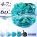 10-Piece Loofah Back Scrubber Set with Long Handle Brush - Exfoliating Shower Poufs for Men and Women - Buy Online on SooperMarket.com