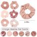 6PCS Large Velvet Scrunchies for Women - Ultra Soft and Textured Hair Ties in Neutral Pink - Hair Accessories for Girls and Women - Buy Online on SooperMarket.com