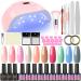 PEACECOLOR Gel Nail Polish Set with 36W Nail Lamp and Base Matte Top Coat 10PCS Nail Gel Polish Starter Kit with Nail Art Decorations Gel Manicure Kit for Women Nail DIY Beginner Salon Gift XA21
