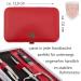 Buy Three Swords 6 pcs. Manicure Set 'Genova' - Nail Care Set in Red Synthetic Leather Case - Includes Scissors Clippers Tweezers & Glass Nail Files - International Shipping Available - Buy Online on SooperMarket.com