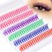 Colored Lashes Cluster Individual Flare Lashes 140Pcs CC Curl Lash Clusters DIY Eyelash Extension Colorful Cluster Eyelashes at Home Lash Extensions Color Lashes by ALPHONSE Style A / 6 Colors