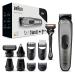 Brown Multi-Grooming Kit 7 MGK7920 10-in-1 beard trimmer and hair clipper for men for face head and body hair black/silver 1 piece (1 Pack)