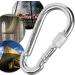 Buy Com-Four 12x Heavy-Duty Screw Carabiner Hooks - 260 kg Load Capacity - Ideal for High Stress - Set of 12 (90 x 9 mm) - International Shipping Available - Buy Online on SooperMarket.com