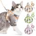 Lukovee Cat Harness and Leash for Walking, Adjustable Escape Proof Vest Harness for Kitten with Reflective Strips Lightweight Step-in Jacket for Cats Puppy Small Pet Traveling Hiking XXS ( Chest 11.0''  12.2'') Orange