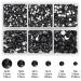 4300PCs Mixed Size Flatback Rhinestones - Non Hotfix Round Crystal Gems Glass Beads for Nail Art, Clothes, Shoes, and Bags - Jet Black - 2mm-6.5mm - Buy Online on SooperMarket.com