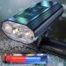 Victagen Bike Lights 8000 Lumen Bike Lights for Night Riding, 3 Cree LED Bike Headlight, Super Bright Bicycle Light with High Beam & Low Beam Light, TypeC Bike Headlight Rechargeable, Free Taillights VTG8