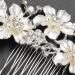 Plouluyt Wedding Bridal Hair Combs Vintage Imitation Crystal Hairpins Prom Jewelry Gold Silver Flower Pattern Hair Accessories Pins Women Silver - Buy Online on SooperMarket.com
