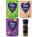 Tilda Microwave Basmati Rice Bundle with Garlic & Herb Salt Grinder 3 Tasty Flavours Egg Fried Rice Mushroom Wholegrain. Ready in 2 minutes