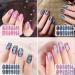 Kalolary 12-Piece Color Gradient Marble Nail Polish Stickers - Self-Adhesive Full Nail Wraps with Nail File | Trendy Monochrome Designs for Effortless Nail Art - Buy Online on SooperMarket.com