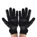 DDOXX gloves for animal care - 2 Series Set Career shoes for pets - Gloves for hair removal in cats dogs and horses - escaped gloves bathing and massage - black