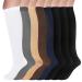 LighSele 8 Pairs Compression Socks for Women & Men, Knee High Compression Socks 15-20 mmHg Mc Small-Medium