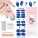EBANKU Christmas Semi Cured Gel Nail Strips Glitter Gel Nail Polish Strips Long Lasting Waterproof Full Nail Wraps Stickers with Stick Nail File Wipes & Sealing(UV/LED Lamp Required) (SDTRK11)
