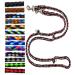 Dog linen large dogs up to 80 kg double linen jumbo 2.40m / 2.80m / 3.50m / 5m adjustable exercise line / guide very stable (2.40m 3-fold adjustable ohio (black-silver-red)) 2.40m 3-fold ohio (Black-silver-red)