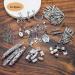 Dreadlocks Locs Jewelry Set - 107 Pieces Stainless Steel Clips & Charms for African Braids, Adjustable Hair Cuffs - Butterfly, Shell, Leaf, Snake, Moon, Cross - Silver Dreadlock Accessories - Buy Online on SooperMarket.com