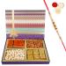 Jaiccha Ghasitaram Rakhi Gifts for Brothers Fruit n Nut Dryfruit Box with Mango and MEWA Bites 500 GMS with Pearl Rakhi Dryfruit Box with Mango & MEWA Bites with Rakhi