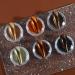 Chrome Nail Powder Set 6 Maillard Colors Metallic Brown Chrome Nail Powder Mirror Effect Brown Pigment Chrome Powder Manicure Nail Glitter Dust with Sponge Applicators