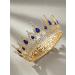 SweetV Royal Blue Queen Crown Wedding Tiara for Bride - Rhinestone Tiaras and Crowns for Women, Costume Headpiece for Birthday, Cosplay, Party Celebration - Bailey - Buy Online on SooperMarket.com