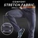 Haimont Men's Lightweight Hiking Stretch Pants | Quick Dry Nylon, UPF50 & Water Resistant, Zipper Pockets | Odyssey Grey X-Large - Buy Online on SooperMarket.com