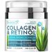 NUVADERMIS Collagen & Retinol Face Moisturizer - Night & Day Cream - Made in USA - Anti Aging & Anti Wrinkle Lotion - Sensitive Skin Safe - Daily Hydrating Skin Care for Women & Men - Pump  1.7 oz Collagen and Retinol