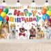 Dog Happy Birthday Backdrop Dog Birthday Party Decorations Puppy Photography Background for Pets Puppy Kids Dog Theme Birthday Party Supplies