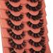 Alphonse D Curl Faux Mink Fluffy False Eyelashes | DIY Cluster Lashes | Natural Wispies | 7 Pairs Pack | Style A - Buy Online on SooperMarket.com