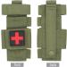 Yoncono Tactical Tourniquet Holder - Portable Military First Aid Equipment & Storage Bag for Trauma Scissors - #2 Army Green - Buy Online on SooperMarket.com