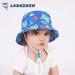 LANGZHEN Baby Girls Sun Protection Hat | Adjustable Toddler Kids Summer Play Hat with Chin Strap | Blue-Whale Design | 2-4 Years - Buy Online on SooperMarket.com