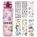 Bumpli drinking bottle children - 500ml - free name ticker - drinking bottle of carbon dioxide leak -proof - BPA -free with fruit insert - ideal for school kindergarten sport (pink)