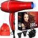 Hair Dryer - Salon Professional Ionic Blow Dryer Powerful & lightweight Hair Dryers with Diffuser and 2 Concentrators Birthday Gifts for Women and mom