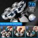 SULIVES 7D Electric Head Shaver for Bald Men - 6-in-1 Wet & Dry Razor Grooming Kit with Trimmer & Cleansing Brush - Wireless Charging - Silver - Buy Online on SooperMarket.com
