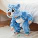 COOKY.D Baby Hooded Rompers | Winter Flannel Jumpsuit Pajamas | 6-12 Months Blue - Buy Online on SooperMarket.com