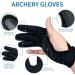 IndoorJoy Archery Gloves - Three Finger Protective Gloves for Men, Women, Teenagers, and Adults - Beginner Archery Accessories for Hunting - Leather Finger Guards - Large Thickened Black - Buy Online on SooperMarket.com