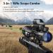 MidTen 4-16x50 Tactical Rifle Scope with Dual Illuminated Optics, Rangefinder, Reflex Sight, Holographic Reticle, and Laser Sight - Buy Online on SooperMarket.com