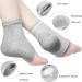 Aokbean Heel Socks - 2 Pairs Moisturizing Gel Socks for Dry Cracked Skin | Open Tip Silicone Foot Care for Men & Women (Black + Gray) - Buy Online on SooperMarket.com