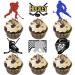 Rsstarxi 24 Pack Hockey Theme Birthday Cupcake Toppers Glitter Ice Hockey Players Cupcake Picks for Ice Hockey Sports Theme Baby Shower Kids Birthday Party Cake Decorations Design 1 Multicolor