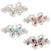 inSowni 4 Pack Luxury Glitter Sparkly Jeweled Gems Crystal Rhinestone Butterfly Metal French Barrettes Alligator Snap Hair Clips Headpieces Accessories for Women Girls