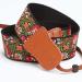 Green Flower 2'' Wide Adjustable Camera Strap for DSLR/SLR - Double Layer Cowhide Ends, Pure Cotton Embroidered Woven Strap - Universal Neck & Shoulder Strap for Photographers - Buy Online on SooperMarket.com
