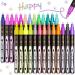 Aen Art Double Line Outline Pens, 26 Colors Shimmer Outline Marker Set, Self-Outline Metallic Markers. Perfect for Doodling, Drawing and Calligraphy