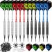 CyeeLife 15/16/18 Grams Soft tip Darts Set with 12 Aluminium shafts with Rubber Rings 100 Extra Tips and Flights Dart Tool 17g+18g Style D-17&18g 12Packs
