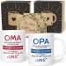 Gift set Grandma Grandpa Gifts - Grandma Grandpa Gift Christmas - Grandma Grandpa cup with saying - Grandma Grandpa grandson Gift (ceramic 330ml) Grandma & Grandpa 2 Set Gift - We - Red Blue Blue
