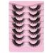 Ruairie 20MM 8D Dramatic Fluffy False Eyelashes Pack - 7 Pairs Wispy Cat Eye & Fox Eye Lashes - Buy Online on SooperMarket.com