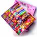 780 pcs Girls Hair Clip Hair Tie Set KidsToddler Candy Colors Hair Ties Colorful Ponytail Holders Rubber Bands Hair Accessories