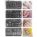 EBANKU 8 PCS Nail Stamping Plates Set - Flowers, Butterflies, Leaves & Ripples | DIY Nail Art Decoration Kit with Rotation Stamper & Scraper - Buy Online on SooperMarket.com