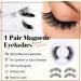 Magnetic Eyelashes Natural Look Reusable Magnetic Lashes with Applicator 3D Magnetic False Eyelashes without Eyeliner Wispy Fluffy Magnetic Lashes No Glue or Liner Needed (1 Pair Natural) - Buy Online on SooperMarket.com