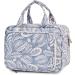 Large Blue Leaf Toiletry Bag - Travel Makeup Organizer for Women - Buy Online on SooperMarket.com