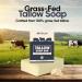 Beef Tallow Soap Bar - All-Natural Unscented Grass-Fed Tallow Soap for Moisturizing Face & Body - Ideal for Eczema & Sensitive Skin - Handcrafted in the USA - Buy Online on SooperMarket.com
