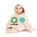 Mabyen Baby Hooded Bathrobe | Baby Poncho with Hood - made from 100% Organic Cotton Beige One Size