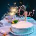 Arthsdite One Cake Topper with Heart Baby First Birthday Cake Decorations for Baby Shower Boys Girls Kids 1st Birthday Party Decorations Supplies - Rose Gold Glitter - Buy Online on SooperMarket.com