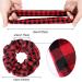 24 Pieces Christmas Buffalo Plaid Hair Scrunchies - Black Red Xmas Hair Bands for Girls & Women - Buy Online on SooperMarket.com
