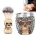 Men's Beard Shaving Set | Stainless Steel Bowl & Skeleton Head Brush | Premium Grooming Essentials for Men - Buy Online on SooperMarket.com